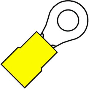 Kist a 50st. Ringkabelschoen geisoleerd M13 4,0-6,0mm² Nylon