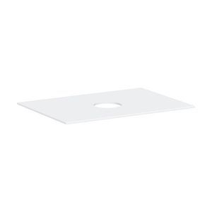 Console Xevolos E 780/550 met uitsparing  midden waskom z. kraangat mat wit