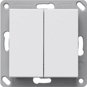 RF wandzender 2-voudig KNX System 55 zuiver wit m