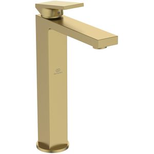 Wastafelmengkraan verhoogd 5l/min m. waste brushed gold Extra