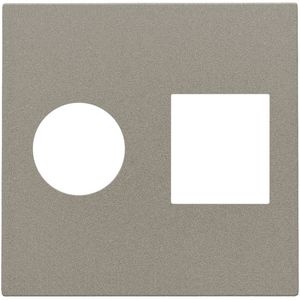 Afwerkingsset enkelvoudige coax/netwerkaans. RJ45 bronze