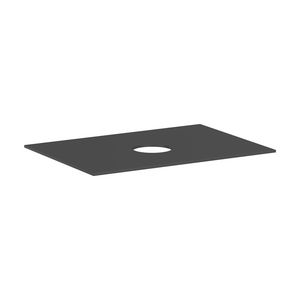 Console Xevolos E 780/550 met uitsparing  midden waskom z. kraangat Slate Matt Grey