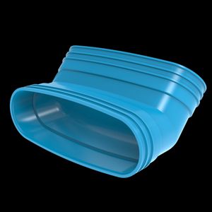 Staande bocht lijm 45° PVC luchtverdeelsysteem VENTIZA blauw (235x80mm) mof/mof