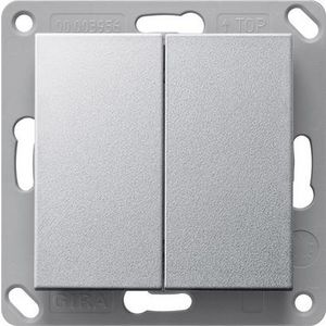 RF wandzender 2-voudig KNX System 55 kl.alum.