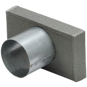 Einddeksel 220x80mm met aansluiting ø80mm Thermoduct