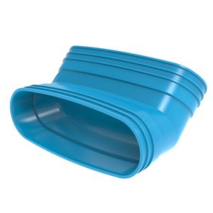 Staande bocht lijm 45° PVC luchtverdeelsysteem VENTIZA blauw (235x80mm) mof/mof
