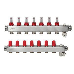 SSM-F Verdeler RVS flowmeters 7-groeps LTV vloerverwarming