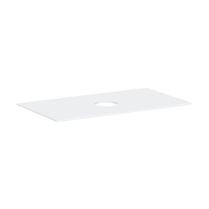 Console Xevolos E 980/550 met uitsparing  midden waskom z. kraangat mat wit