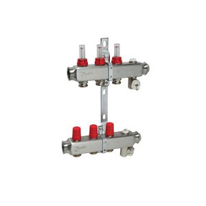 SSM-F Verdeler RVS flowmeters 3-groeps LTV vloerverwarming