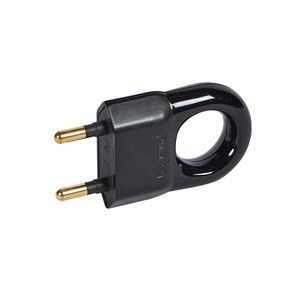 Steker 2-polig 2,5 Amp zwart