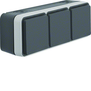 WCD 3-v hor.+behuizing W.1 grijs