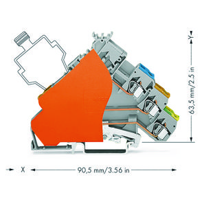 3-draads actuatorklem PE gekleurde invoer 280-323 VVE=50