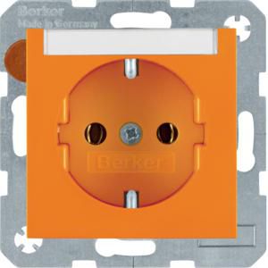 Wandcontactdoos RA tekstv. steek berker S.1/B.3/B.7 oranje