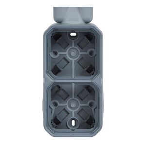 Opbouwdoos 2-voudig 2xM20 grijs Plexo