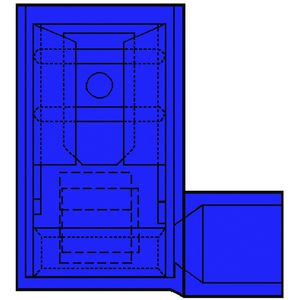 Kist a 100st. Vol. geisoleerde vlakst.huls 1,5-2,5mm² haaks