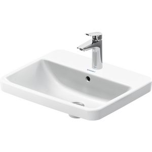 DURAVIT NO.1 #035555 inbouwwastafel 550mm wit met kraangat met overloop geslepen onderzijde