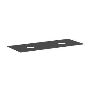 Console Xevolos E 1370/550 2 uitsparingen waskom z. kraangat Slate Matt Grey