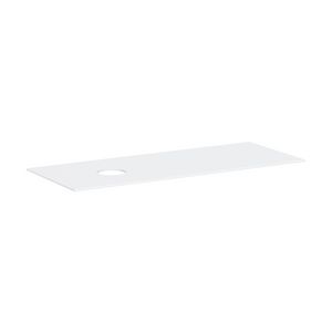 Console Xevolos E 1370/550 met uitsparing  links waskom z. kraangat mat wit