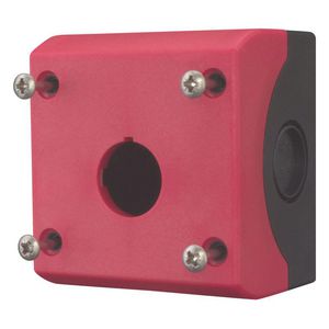 Opbouwkast zwart deksel rood