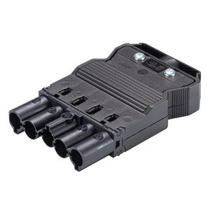 Kabelsteker GST18I5 male zwart schroef