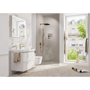 Tecturis E 2-gats wastafelkraan 150 CoolStart met afvoer Brushed Bronze