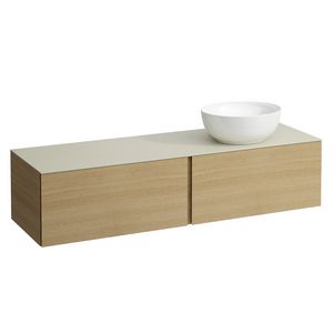 Onderbouwkast 1600X500 2x la cutout R kraangat Licht eike H4313560972501