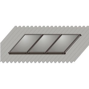 Opdak montageset voor golfdak 3 collectoren vert.