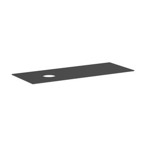 Console Xevolos E 1370/550 met uitsparing  links waskom z. kraangat Slate Matt Grey
