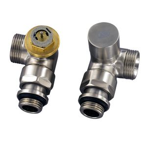 Designset 1/2 3/4 thermostaatkraan + voetventiel M30 wit