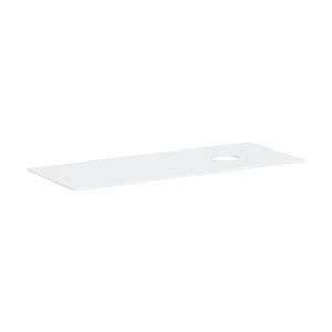 Console Xevolos E 1370/550 met uitsparing  rechts waskom z. kraangat mat wit