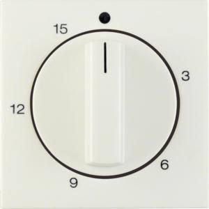 Afdek. mech. tijdschakelklok berker S.1/B.3/B.7 wit glans