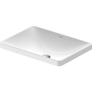 D-NEO #035860 inbouwwastafel 600mm wit zonder kraangat geslepen onderzijde