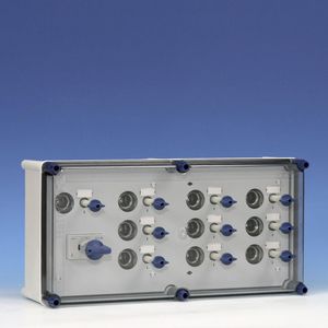 Lichtgroepenkast 1x63A Duco 4p 10xDII+rails