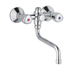 Standaard opbouwbadmengkraanuitl.250mm chroom