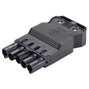 Kabelsteker GST18I5 male zwart schroef 92.954.5053.1 VVE=50