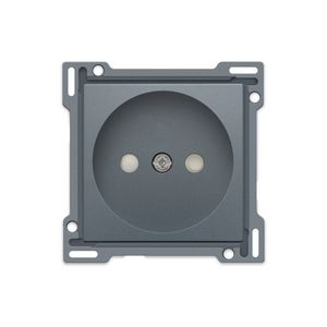 Afwerkingsset stopcontact z. aarding met besch.afsl. blue gr