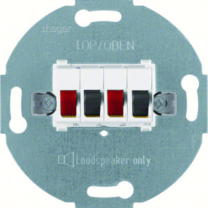 Stereo-luidsprekercontactdoos polarwit mat