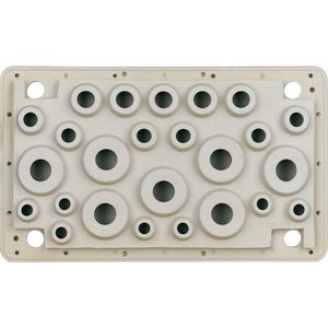 Flensplaat UFK 2K-doorsteek 8xM20 6xM25 5xM32 7xM40