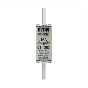 Zekering laagsp. 16A AC 500V NH01 gL/gG dubbele meld VVE=3