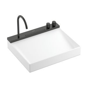 Wastafel Avalegra AquaUnit 580/475 Brushed Black Chrome