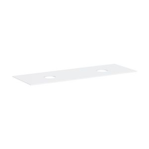 Console Xevolos E 1570/550 2 uitsparingen waskom z. kraangat mat wit