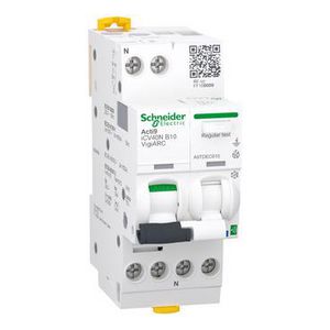 Active Vlamboogbev. RCBO Acti9 iCV40N ARC 1-polig + Nul 10A B cu
