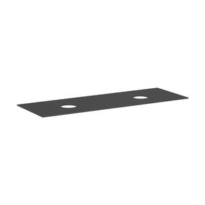 Console Xevolos E 1570/550 2 uitsparingen waskom z. kraangat Slate Matt Grey