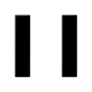 Tastafdekking compleet 1-voudig A500 zwart KNX