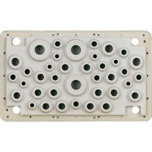 Flensplaat UFK 2K-doorsteek 6xM16 12xM20 15xM25 3xM32 3xM40