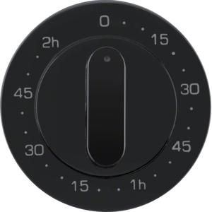 Afdek. mech. tijdschakelklok 120min berker R.1/R.3/R.8 zwart