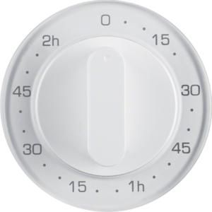 Afdek. mech. tijdschakelklok berker R.1/R.3/R.8 polarwit