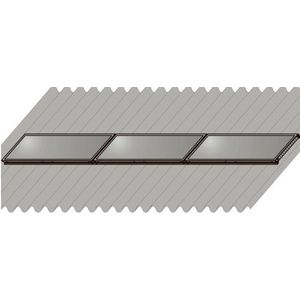 Opdak montageset voor golfdak 3 collectoren hor.