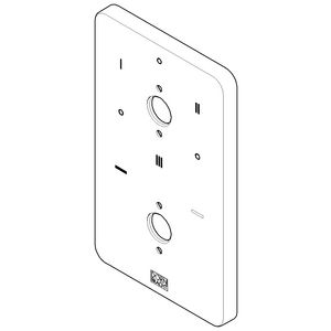 Rozet thermostaat symbolen VS 3-weg 150x90x9mm plat.geb