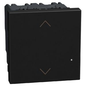 Light Now WN - rolluikschakelaar 2 modules - zwart